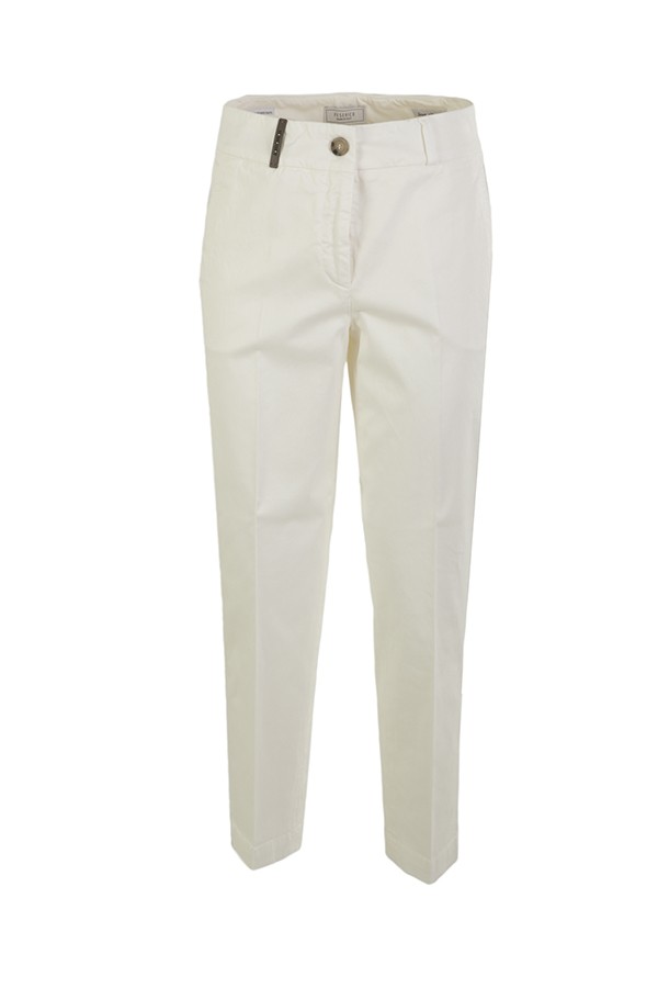 Pantalone Peserico in Gabardina Bianco